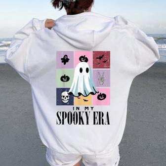 In My Spooky Era Ghost Retro Halloween Girls Ns Women Oversized Hoodie Back Print - Thegiftio UK