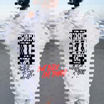 Straight Outta Shape But Bitch Im Trying Woman Workout Women Oversized Hoodie Back Print | Seseable UK