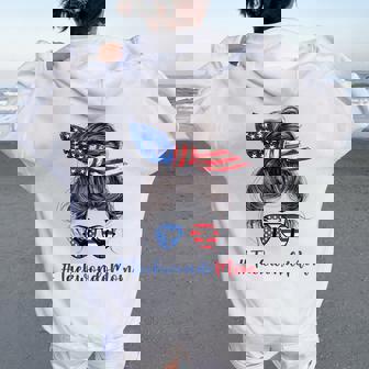 Taekwondo Mom Usa American Flag 4Th Of July Women Oversized Hoodie Back Print - Thegiftio