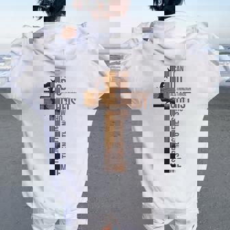 I Can Do All Things Through Christ Jesus Christian Religious Women Oversized Hoodie Back Print | Seseable UK