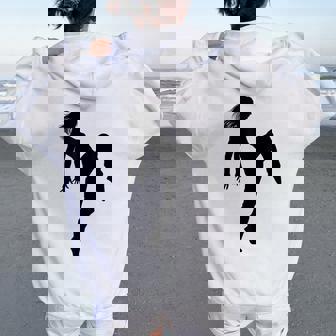 Treet Dance Danseurilhouette Hop Hip Girl Dancing Sweat à capuche oversize pour femme avec imprimé dans le dos - Cadeauxyz