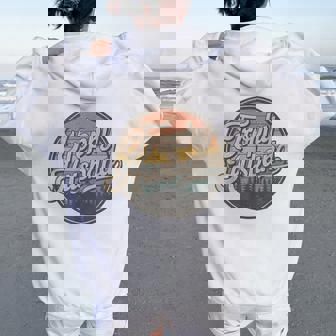 Trophy Husband Vintage Sarcastic Marriage Retro Groom Women Oversized Hoodie Back Print | Seseable CA