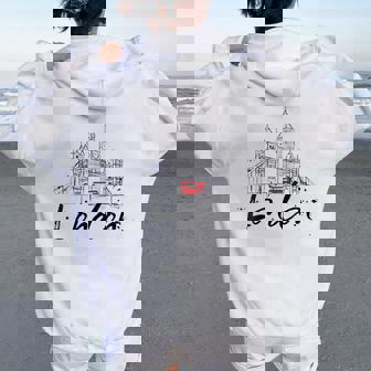 Uk British Retro Vintage London England Souvenir Women Oversized Hoodie Back Print | Mazezy