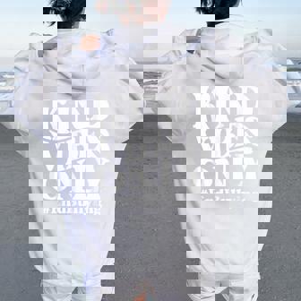 Unity Day Orange Kind Vibes Only Anti Bullying Groovy Women Oversized Hoodie Back Print | Seseable CA