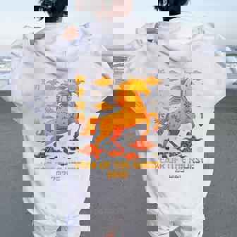 Year Of The Horse 2026 Chinese New Year 2026 Women Oversized Hoodie Back Print | Mazezy