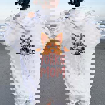 Yorkshire Terrier Mom Dog Yorkie Mama Cute Puppy Women Women Oversized Hoodie Back Print | Seseable FR