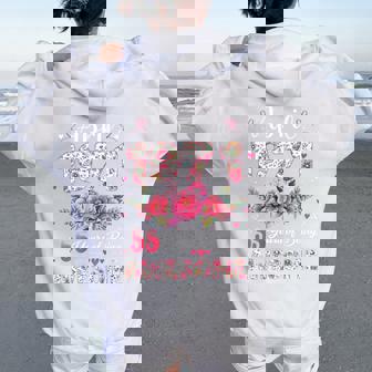 オンバック 55歳 1971年4月 花柄 55歳の誕生日 レディース オーバーサイズ パーカー バックプリント - Kawaiitshirt