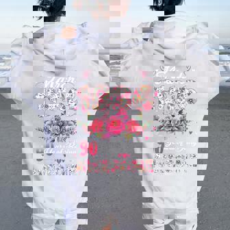 オンバック 90歳 1936年3月 花柄 90歳の誕生日 レディース オーバーサイズ パーカー バックプリント - Kawaiitshirt