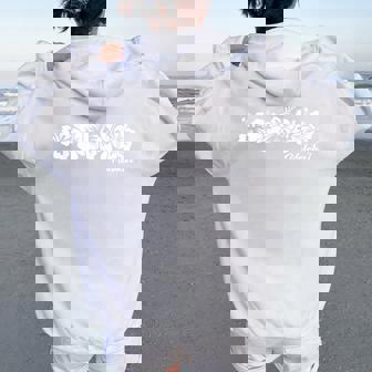 ハイビスカス 花 モロカイ ハワイ アロハ ハワイアン ビーチ サーフィン レディース オーバーサイズ パーカー バックプリント - Kawaiitshirt