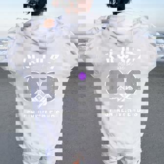 喜寿祝い 卓球好き ピンポン好き 父 男性 女性 77歳 喜寿 お祝い 喜寿モードオン 回転は終わらない レディース オーバーサイズ パーカー バックプリント - Kawaiitshirt