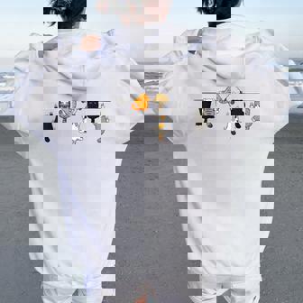 猫 ぶら下がり かわいい ネコ 面白い ペット ネコ好き 猫のお母さん 猫のお父さん 動物好き キャットラバー レディース オーバーサイズ パーカー バックプリント - Kawaiitshirt