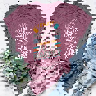 Antiques Thrift Shopping Collecting Though The Flea Market Women's Heather T-Shirt | Mazezy