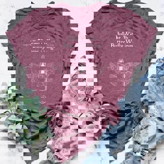 Bullet Butterfly Wings Alternative 90s Rock Music Women's Heather T-Shirt | Mazezy