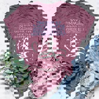 Christian Women Girls Track Cross Country Bible Verse Prayer Women's Heather T-Shirt | Mazezy