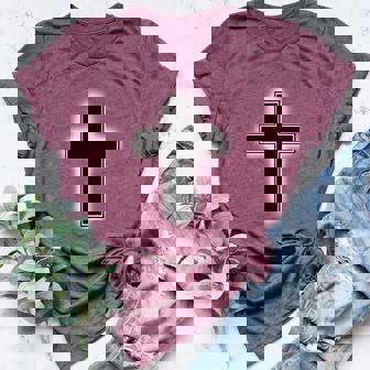 Cross The Christian Symbol Somewhat Different Women's Heather T-Shirt | Mazezy