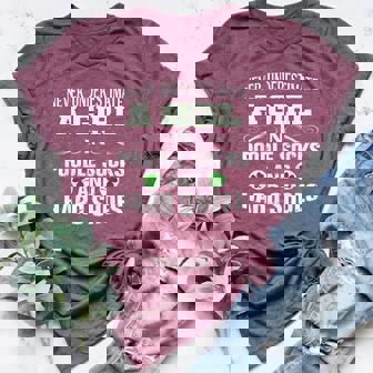 A Girl In Poodle Socks And Hard Shoes Irish Dance Women's Heather T-Shirt | Mazezy