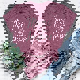 Inspirational Musician Quote Musical Music Is The Answer Women's Heather T-Shirt | Mazezy