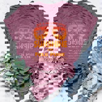 Just A Girl Who Loves Sunshine And Folk Punk For Woman Women's Heather T-Shirt | Mazezy