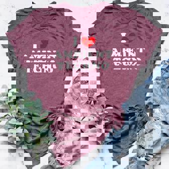 I Love Ambient Techno I Heart Ambient Techno Women's Heather T-Shirt | Mazezy