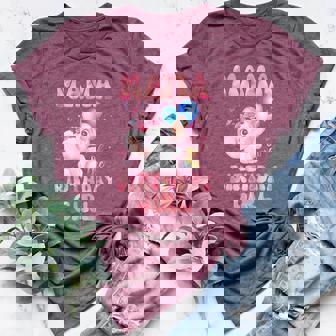 Mama Of The Birthday Girl Shirt Elephant Mommy Mom 1st Women's Heather T-Shirt | Mazezy