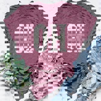 Ohio O-H Vintage Grunge Red Buckeye Home State Women's Heather T-Shirt | Mazezy