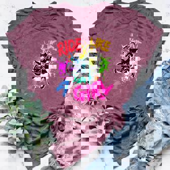 Ride Like A Girl Motocross Lover Dirt Bike Biker Women's Heather T-Shirt | Mazezy