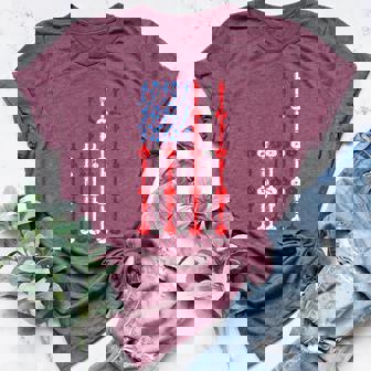 Sitar American Flag 4th Of July Men Women Sitarist USA Sitar Women's Heather T-Shirt | Mazezy