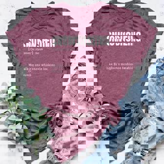 Snowshoeing Dictionary Snow Walking Definition Women's Heather T-Shirt | Mazezy