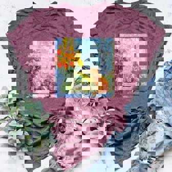 Tabby Cat Paris France Eiffel Tower Impressionist Painting Men Women Kids Women's Heather T-Shirt | Mazezy