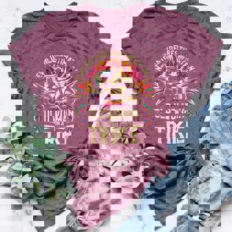 Never Underestimate An Old Woman On A Trike Biker Women's Heather T-Shirt | Mazezy