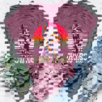 Vintage Slow Loris Climbing a Tree Kids Boy Girl Women's Heather T-Shirt | Mazezy