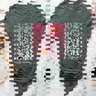 100 Days Of School Pink Preppy 100Th Day Of School Girls Bella Canvas T-shirt - Thegiftio