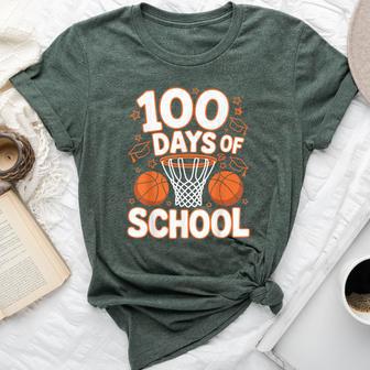 100Th Day Of School Teacher Basketball 100 Days Of School Bella Canvas T-shirt - Thegiftio UK