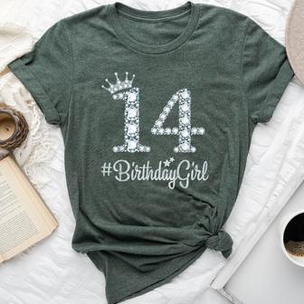 14 Birthdaygirl 14 Years Old Happy 14Th Birthday Girl Bella Canvas T-shirt - Thegiftio UK