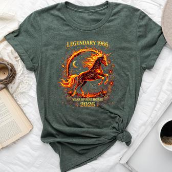 1966 Year Of The Fire Horse 60Th Birthday Chinese Zodiac Bella Canvas T-shirt - Thegiftio UK