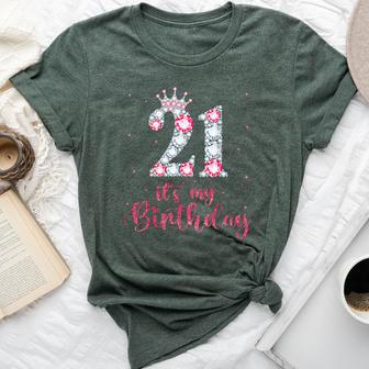 21 It's My Birthday 21 Years Old 21St Birthday Girl Lady Bella Canvas T-shirt | Mazezy
