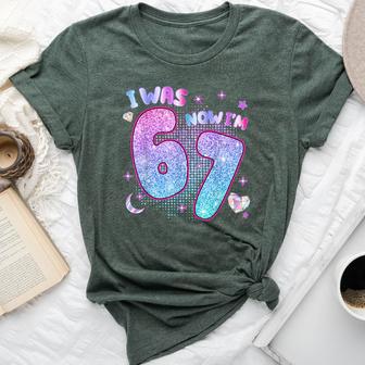 I Was 6 Now I'm 7 Six Seven 7 Years Old Birthday Girl Kpop Bella Canvas T-shirt - Thegiftio UK