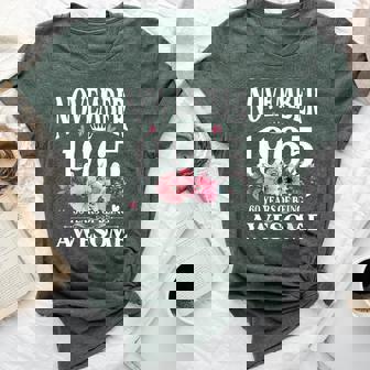 60 Years Old November Floral 1965 60Th Birthday Women Bella Canvas T-shirt | Mazezy