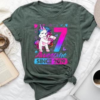 7Th Birthday Girl 7 Year Old 7 Birthday Girl Bella Canvas T-shirt - Thegiftio UK