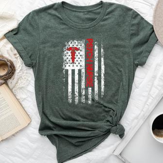 American Flag Psychiatric Nurse Rn Mental Health Psych Nurse Bella Canvas T-shirt - Thegiftio UK