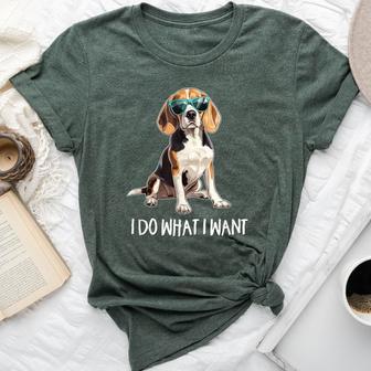 & Sunglasses Do What I Want Beagle Lover Bella Canvas T-shirt - Thegiftio UK