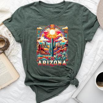 Arizona State Az Retro Desert Cactus Family Vacation Bella Canvas T-shirt - Thegiftio UK