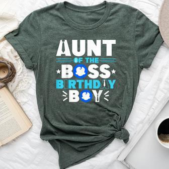 Aunt Of The Boss Birthday Boy Baby Decor Family Matching Bella Canvas T-shirt - Thegiftio UK