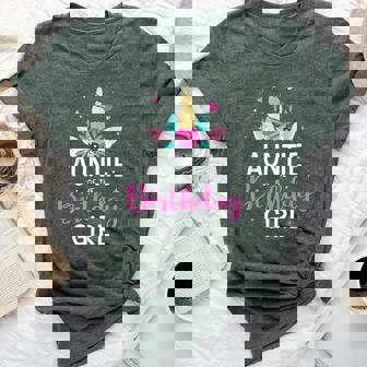 Auntie Of The Birthday Girl Matching Family Unicorn Party Bella Canvas T-shirt - Thegiftio