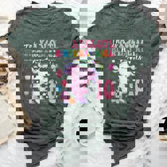 This Axolotl Birthday Girl Is 10 Years Old 10Th Bday Party Bella Canvas T-shirt | Mazezy