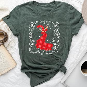 Beautiful Spain Woman Flamenco Dancer Bella Canvas T-shirt - Thegiftio UK