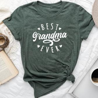 Best Grandma Ever Modern Calligraphy Mother's Day Grandma Bella Canvas T-shirt - Thegiftio UK