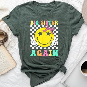 Big Sister Again Retro Groovy Big Sister Girls Toddlers Bella Canvas T-shirt - Thegiftio UK