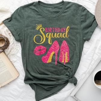 Birthday Squad High Heels Girls Birthday Crew Bella Canvas T-shirt - Thegiftio UK