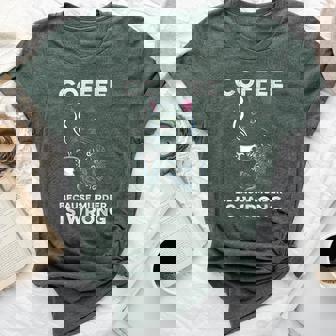 Black Cat Drinking Coffee Because Murder Is Wrong Retro For Women Bella Canvas T-shirt | Mazezy